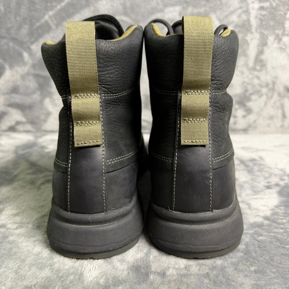 Timberland Mens SZ 9.5 Atwells Waterproof Black Green Leather Rebotl A43UN Boots